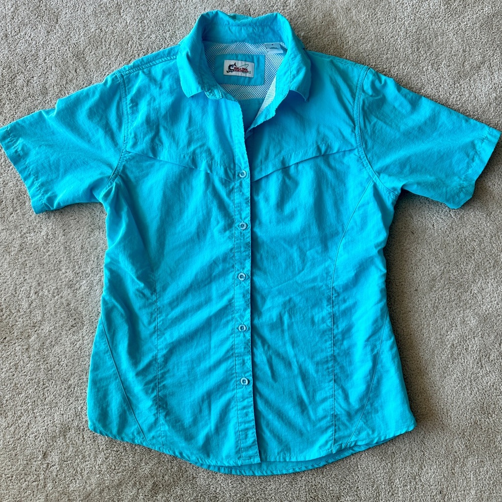 World Wide Sportswear Blue Button Down Shirt
